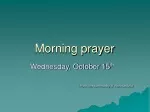 Morning prayer