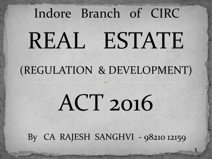 indore branch of circ