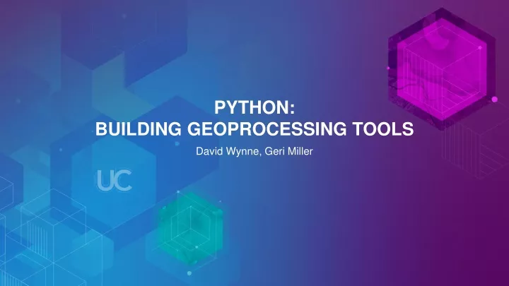 python building geoprocessing tools