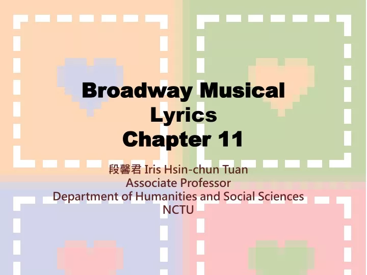 broadway musical lyrics chapter 11