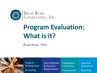 Program Evaluation:   What is  i t?