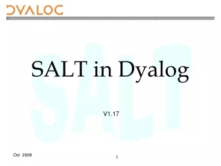SALT in Dyalog