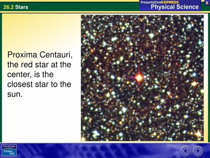 proxima centauri the red star at the center