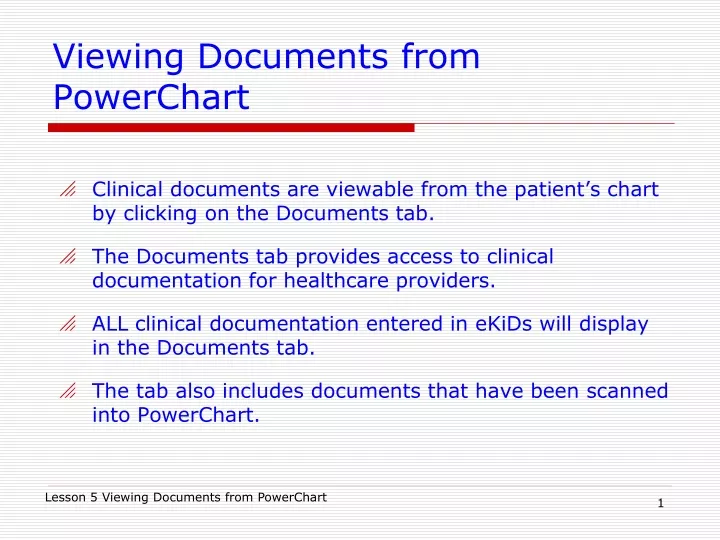 viewing documents from powerchart