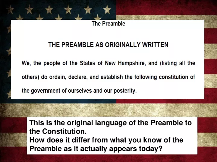 this is the original language of the preamble