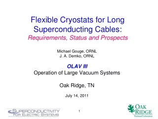 Flexible Cryostats for Long Superconducting Cables: Requirements, Status and Prospects
