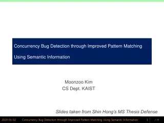 Concurrency Bug Detection through Improved Pattern Matching  Using Semantic Information