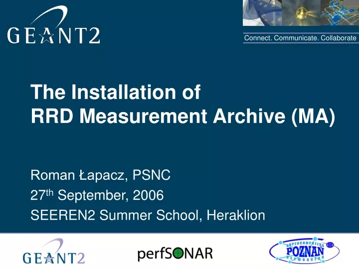 the installation of rrd measurement archive ma