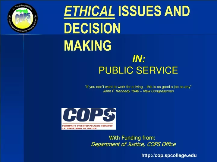 ethical issues and decision making