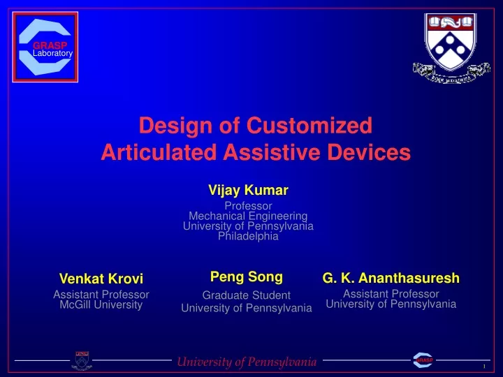 design of customized articulated assistive devices