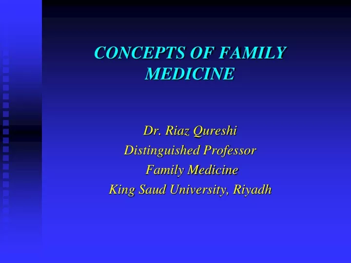 concepts of family medicine