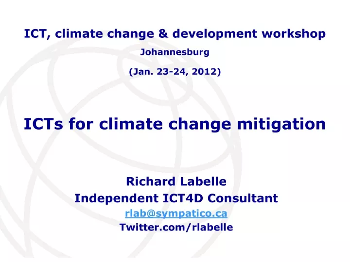 icts for climate change mitigation