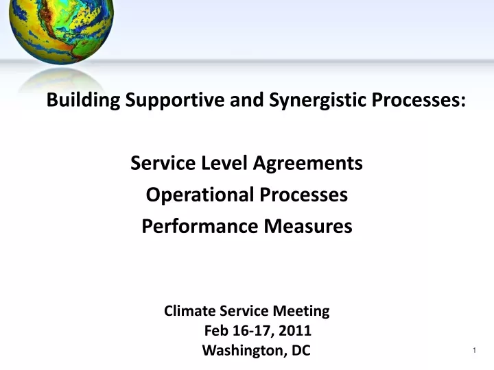 building supportive and synergistic processes