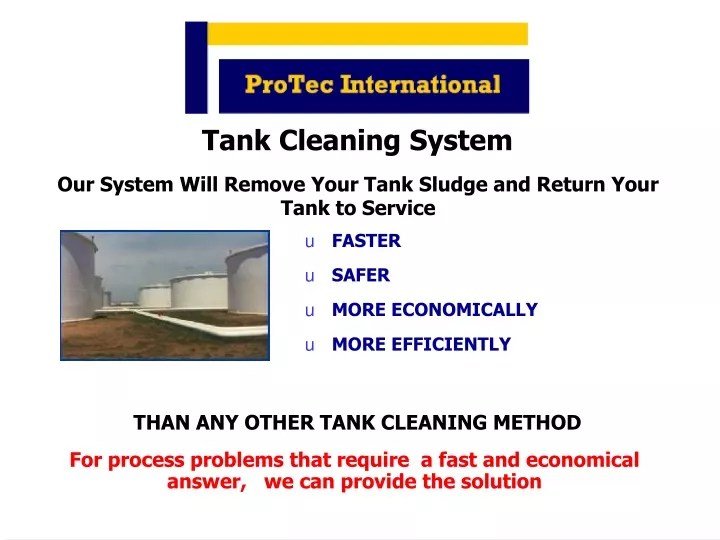 tank cleaning system