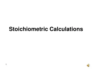 Stoichiometric Calculations