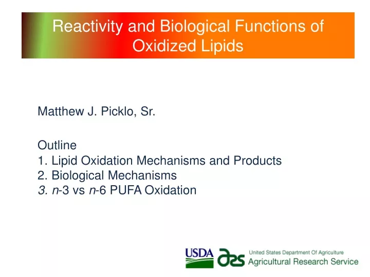 reactivity and biological functions of oxidized lipids