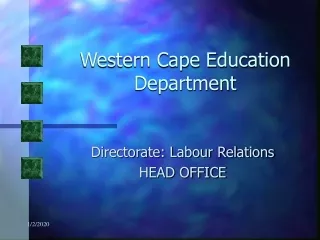 Western Cape Education Department