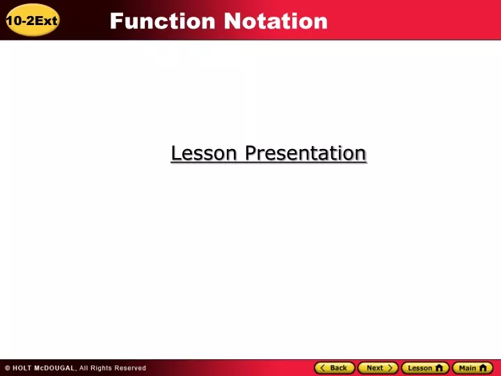 lesson presentation