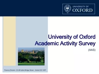 University of Oxford  Academic Activity Survey