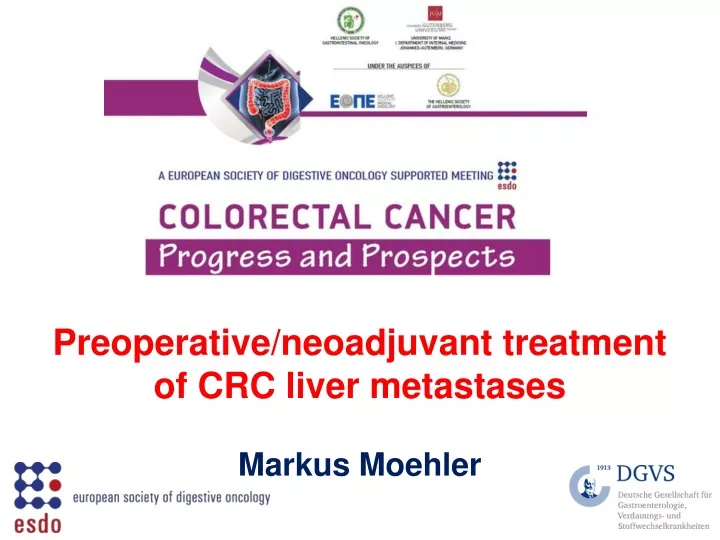 preoperative neoadjuvant treatment of crc liver