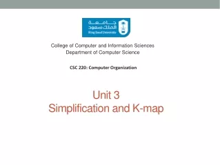 Unit 3  Simplification and K-map