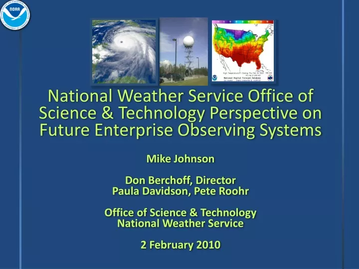 national weather service office of science