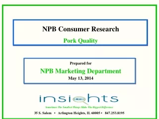 NPB Consumer Research Pork Quality