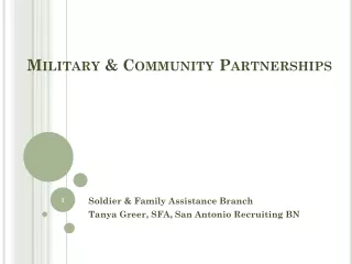 Military &amp; Community Partnerships
