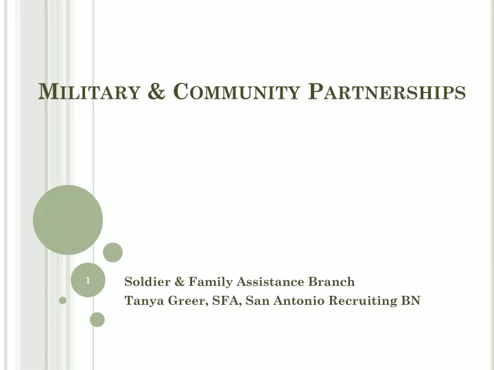 military community partnerships