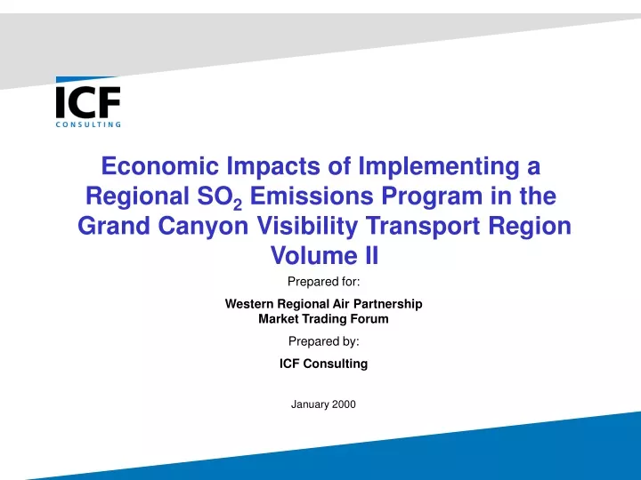 economic impacts of implementing a regional