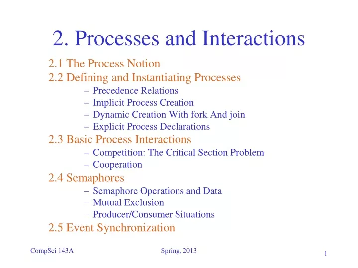 2 processes and interactions