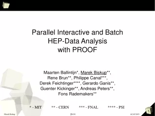 Parallel Interactive and Batch  HEP-Data Analysis  with PROOF