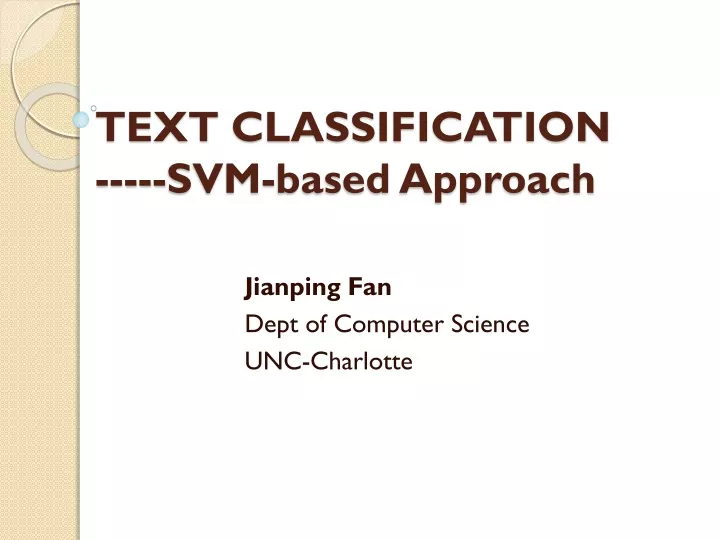text classification svm based approach