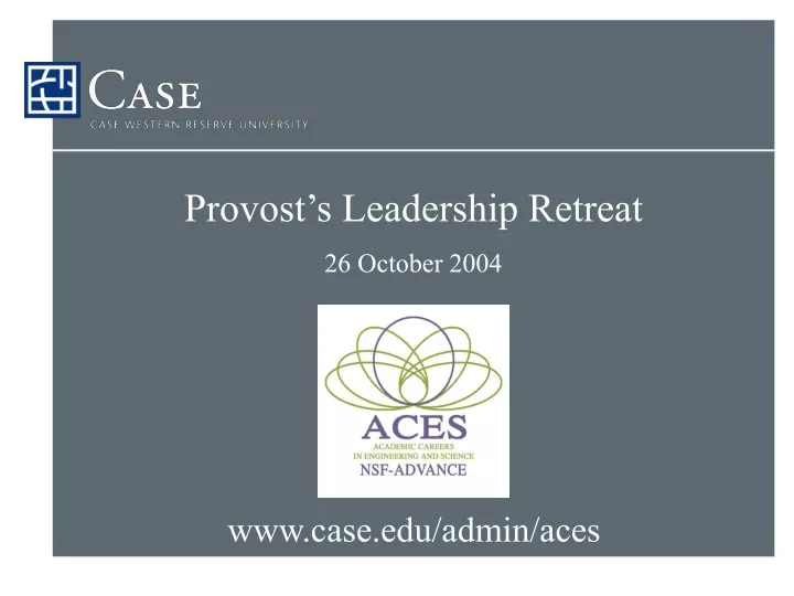 provost s leadership retreat 26 october 2004
