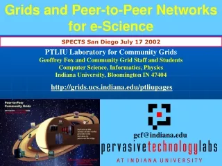 Grids and Peer-to-Peer Networks for e-Science