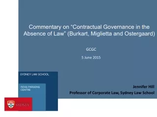 Commentary on “Contractual Governance in the Absence of Law” (Burkart, Miglietta and Ostergaard)