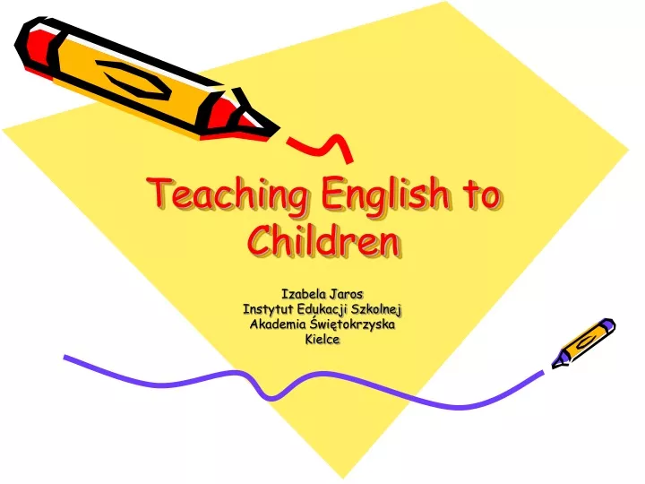 teaching english to children