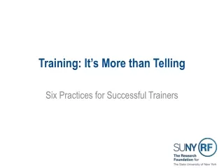Training: It’s More than Telling