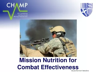 Mission Nutrition for Combat Effectiveness