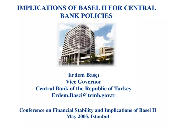 implications of basel ii for central bank policies
