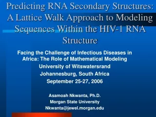 Facing the Challenge of Infectious Diseases in Africa: The Role of Mathematical Modeling