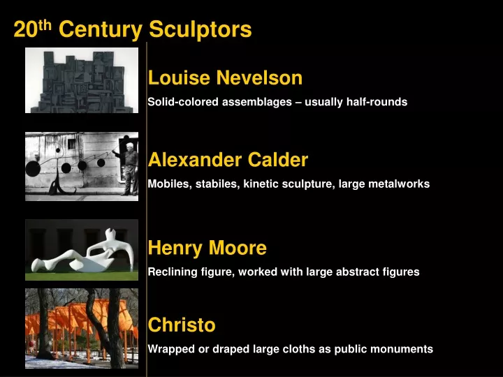 20 th century sculptors