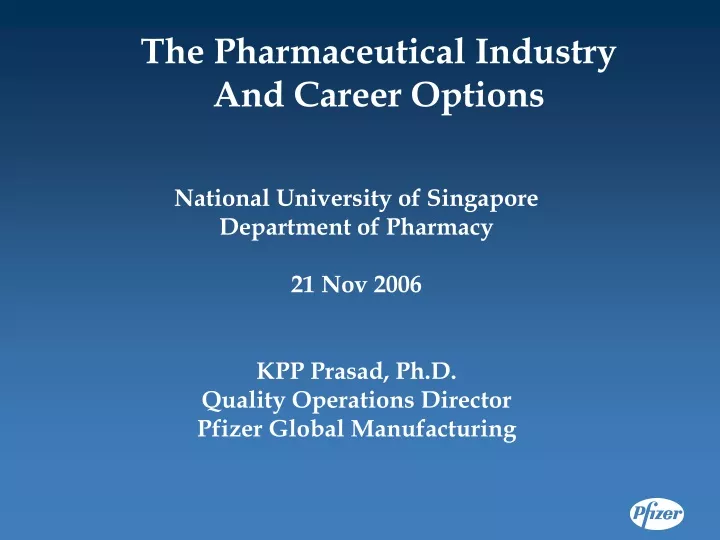 the pharmaceutical industry and career options