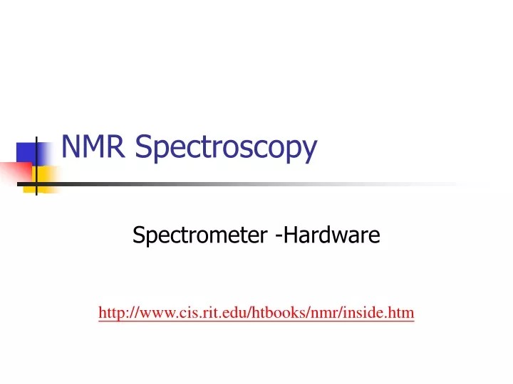 nmr spectroscopy