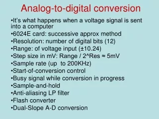 Analog-to-digital conversion