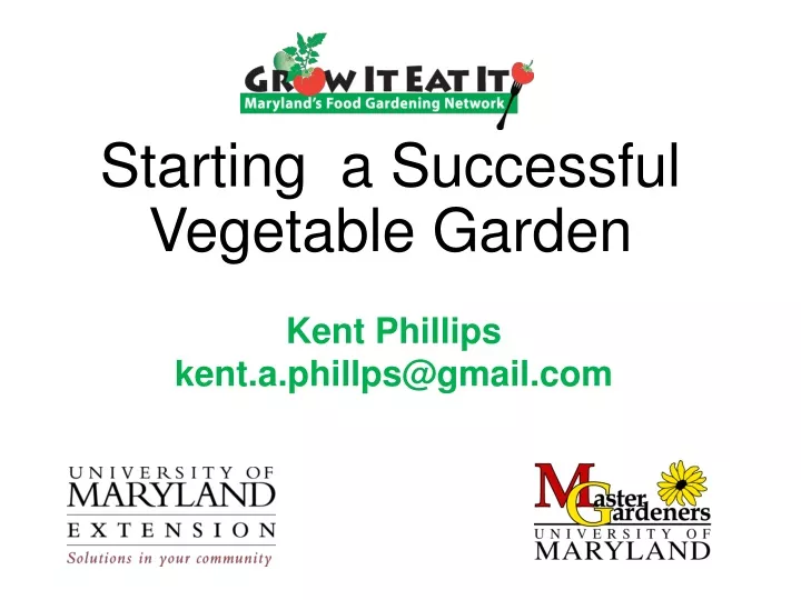starting a successful vegetable garden