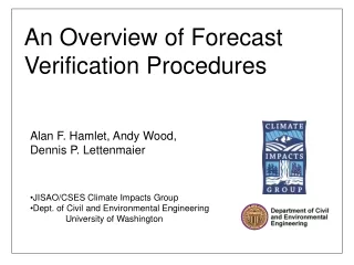 An Overview of Forecast Verification Procedures