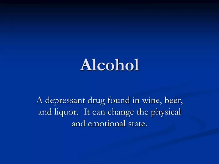 alcohol