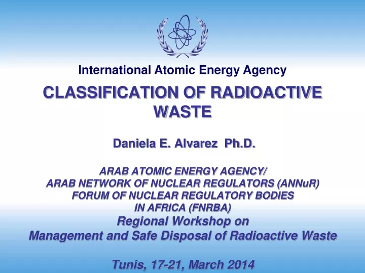 classification of radioactive waste daniela