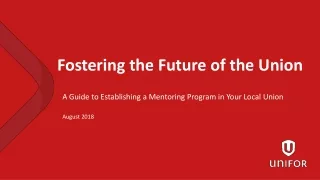 Fostering the Future of the Union